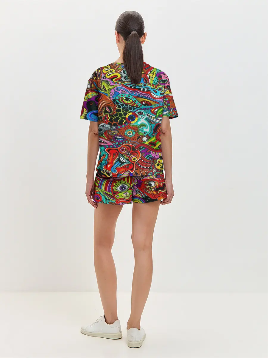 Женская пижама с шортами / Психоделика