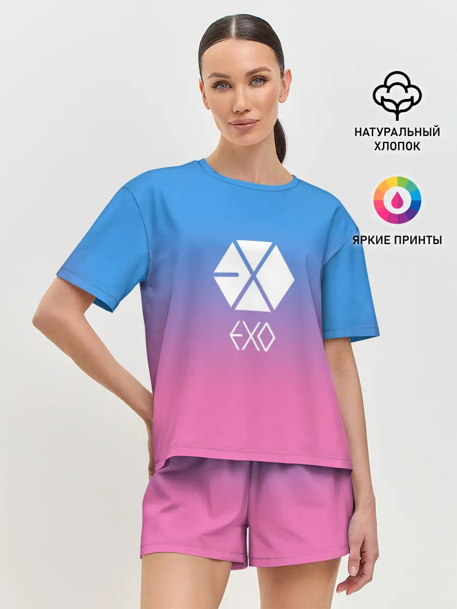 Женская пижама с шортами / EXO