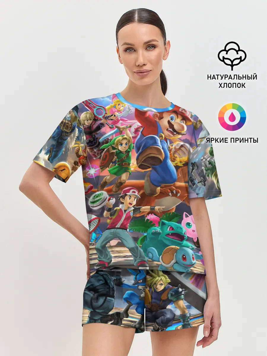 Женская пижама с шортами / Super Smash Bros ultimate