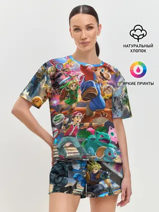 Женская пижама с шортами / Super Smash Bros ultimate