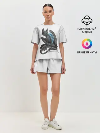 Женская пижама с шортами / Как приручить дракона