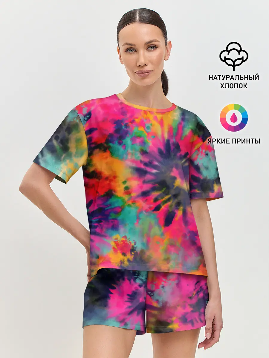 Женская пижама с шортами / Хиппи