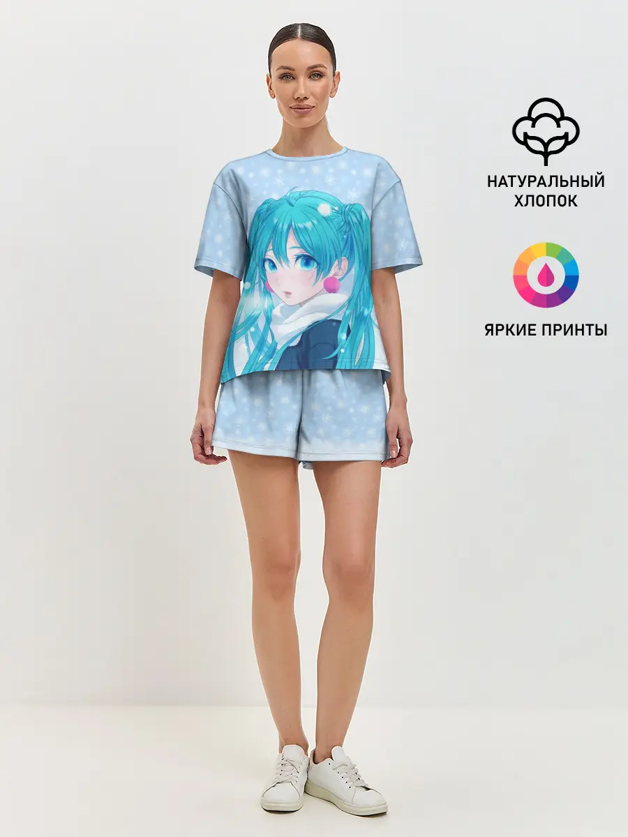 Женская пижама с шортами / Мику