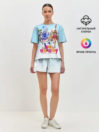 Женская пижама с шортами / Konosuba девчачий отряд