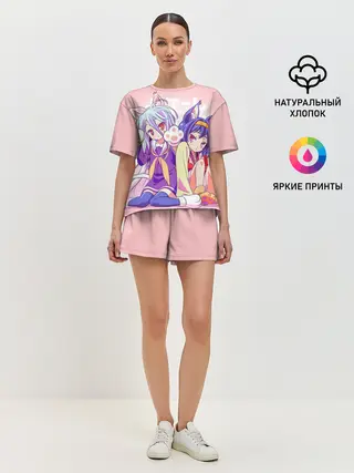 Женская пижама с шортами / аниме ушки