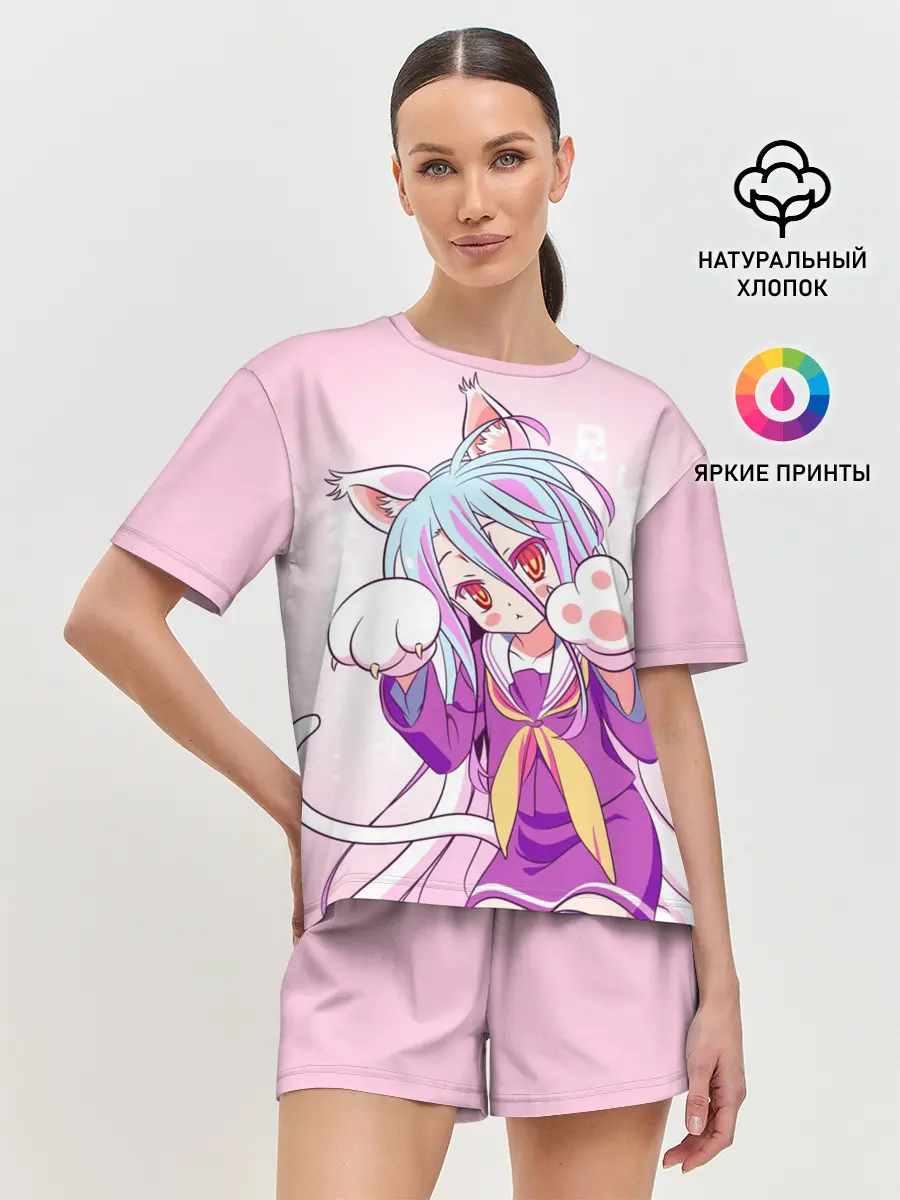 Женская пижама с шортами / аниме лапки