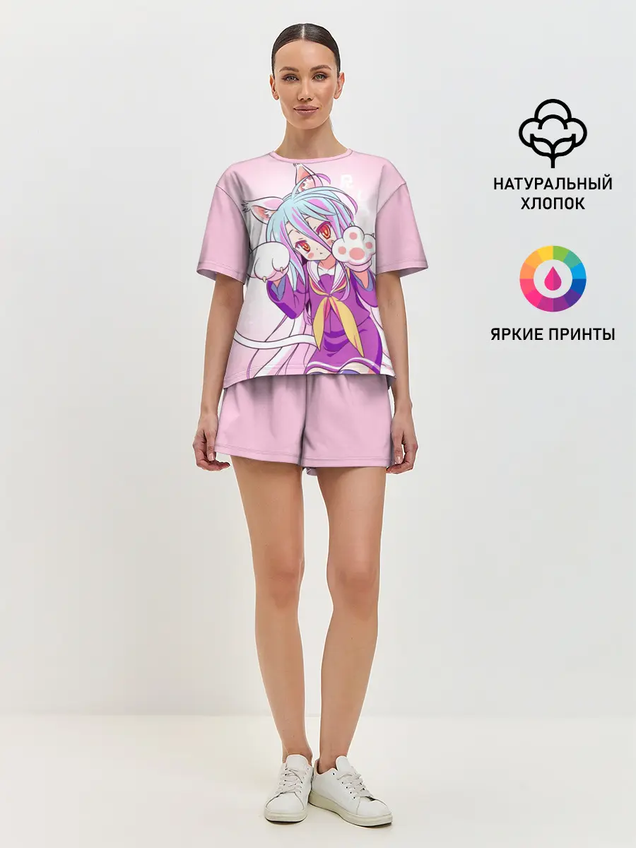 Женская пижама с шортами / аниме лапки