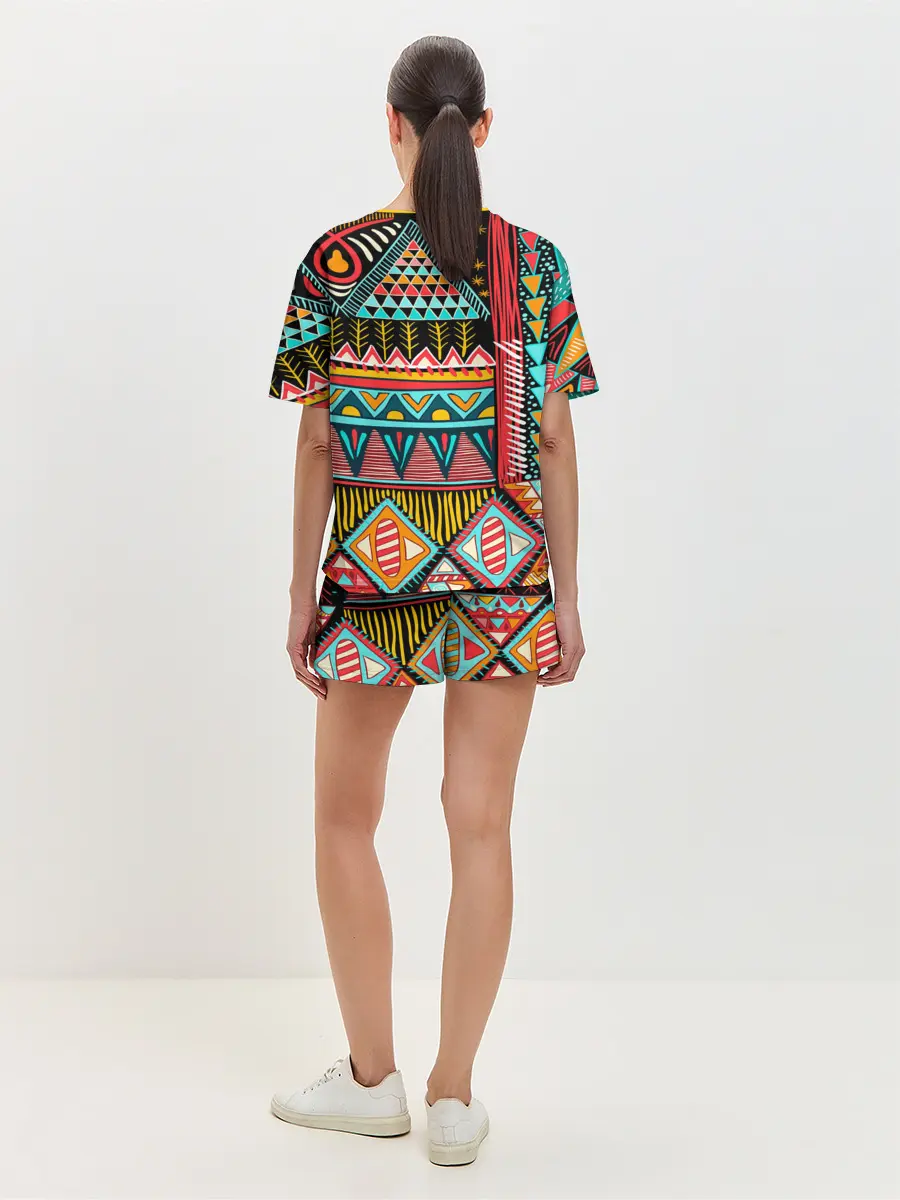 Женская пижама с шортами / Африканский стиль