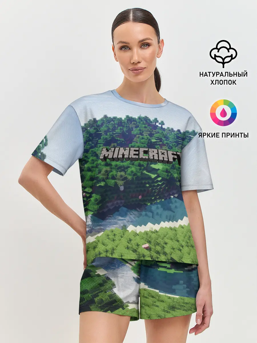 Женская пижама с шортами / Minecraft