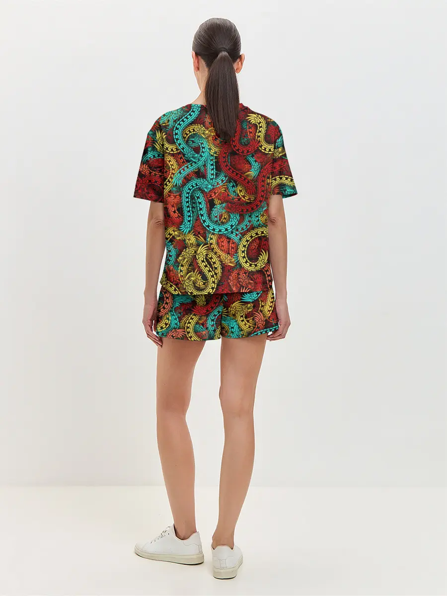 Женская пижама с шортами / Кетцалькоатли