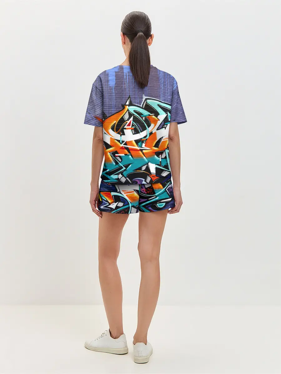 Женская пижама с шортами / Уличный художник