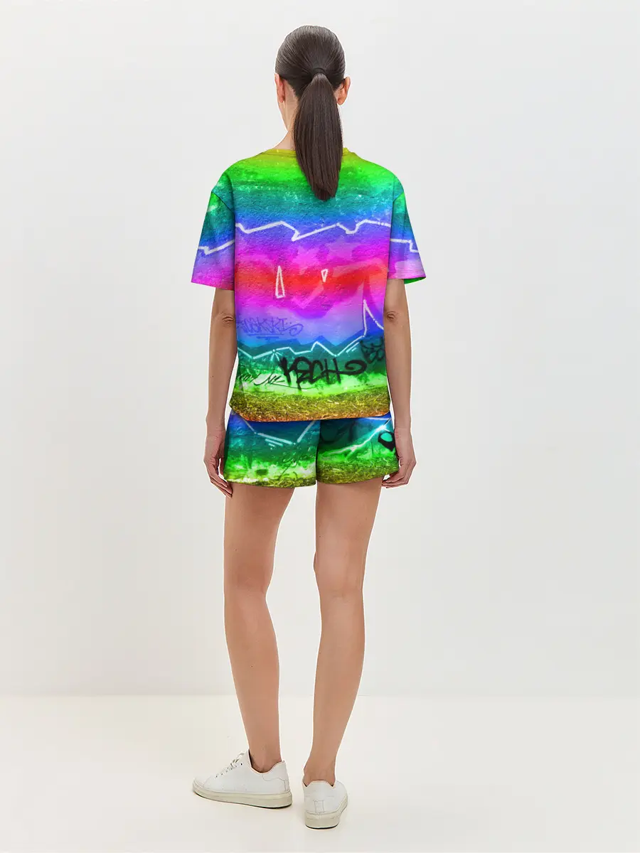 Женская пижама с шортами / GRAFFITI NEON