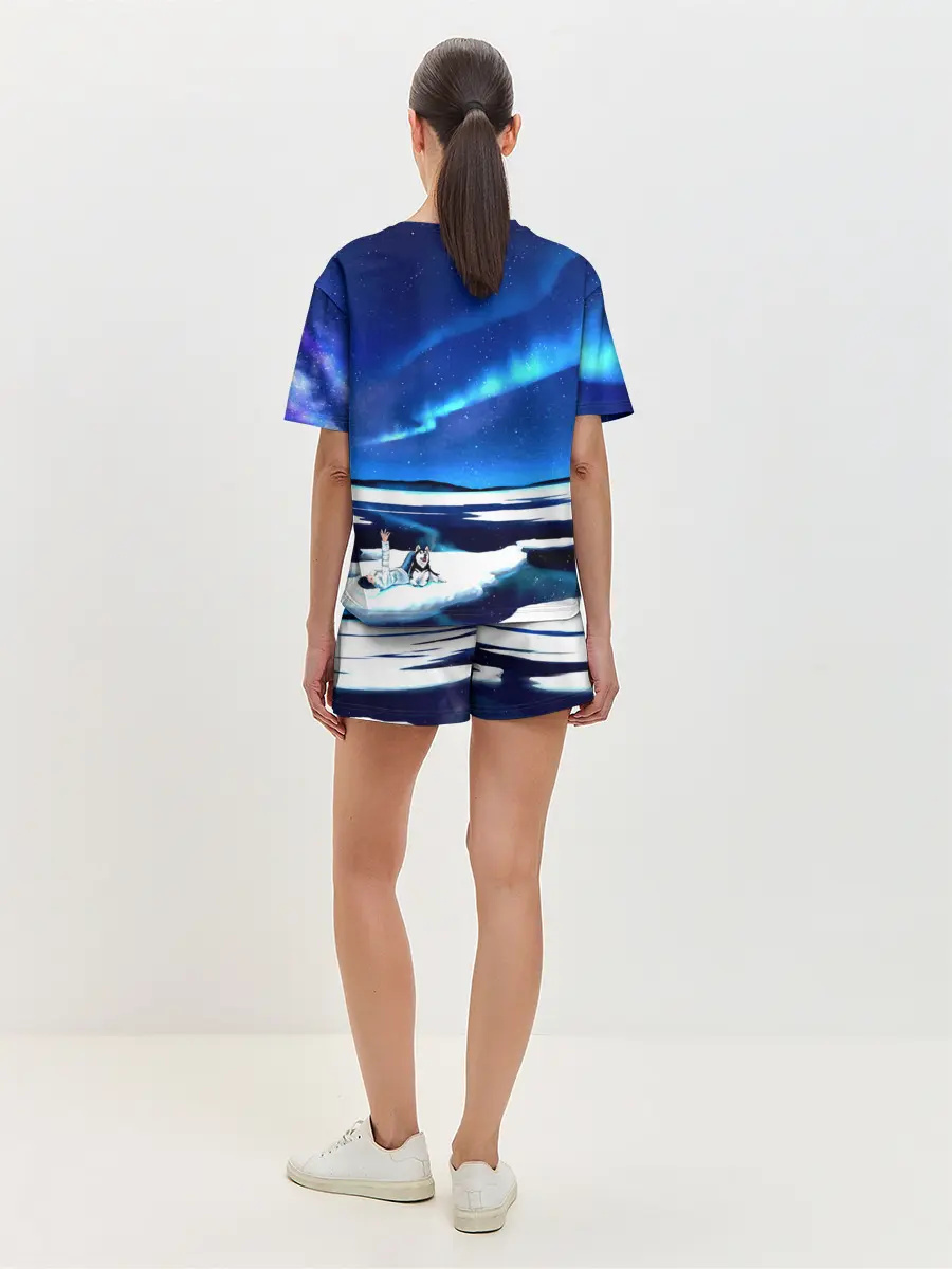 Женская пижама с шортами / Мальчик и Хаски