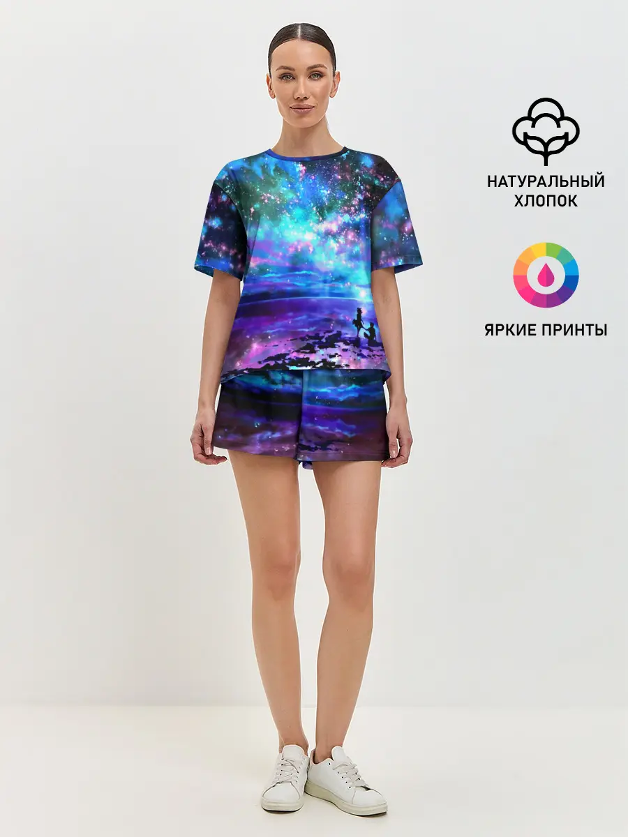 Женская пижама с шортами / Романтика