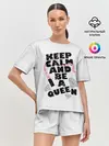 Женская пижама с шортами / Keep calm and be a queen
