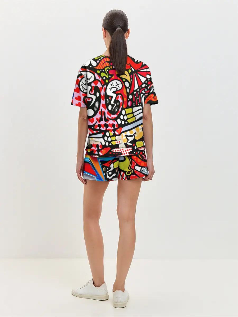 Женская пижама с шортами / Современное искусство