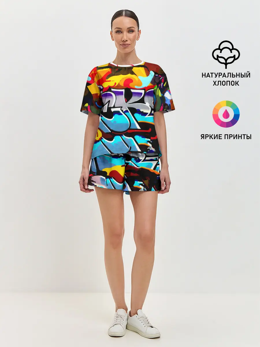 Женская пижама с шортами / urban neon