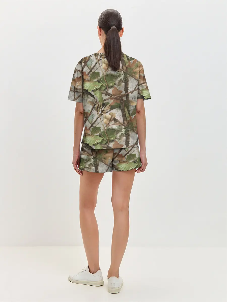Женская пижама с шортами / Камуфляж