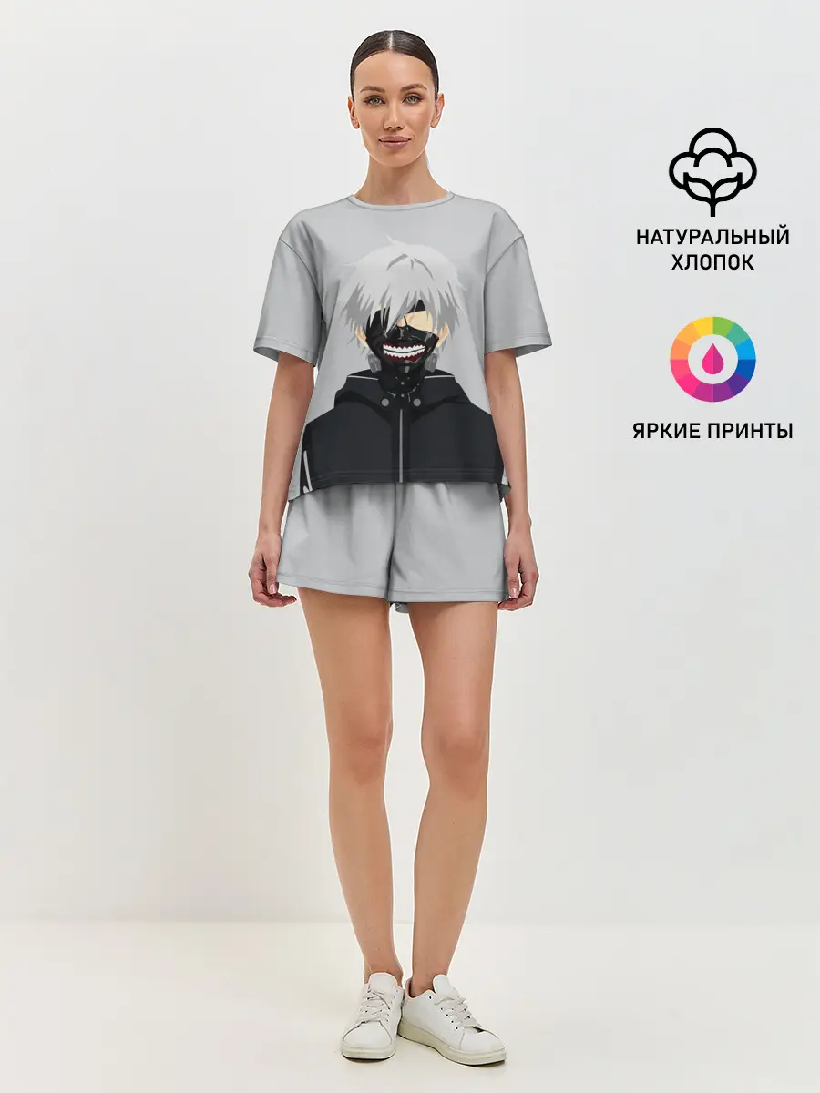 Женская пижама с шортами / Kaneki Ken в маске