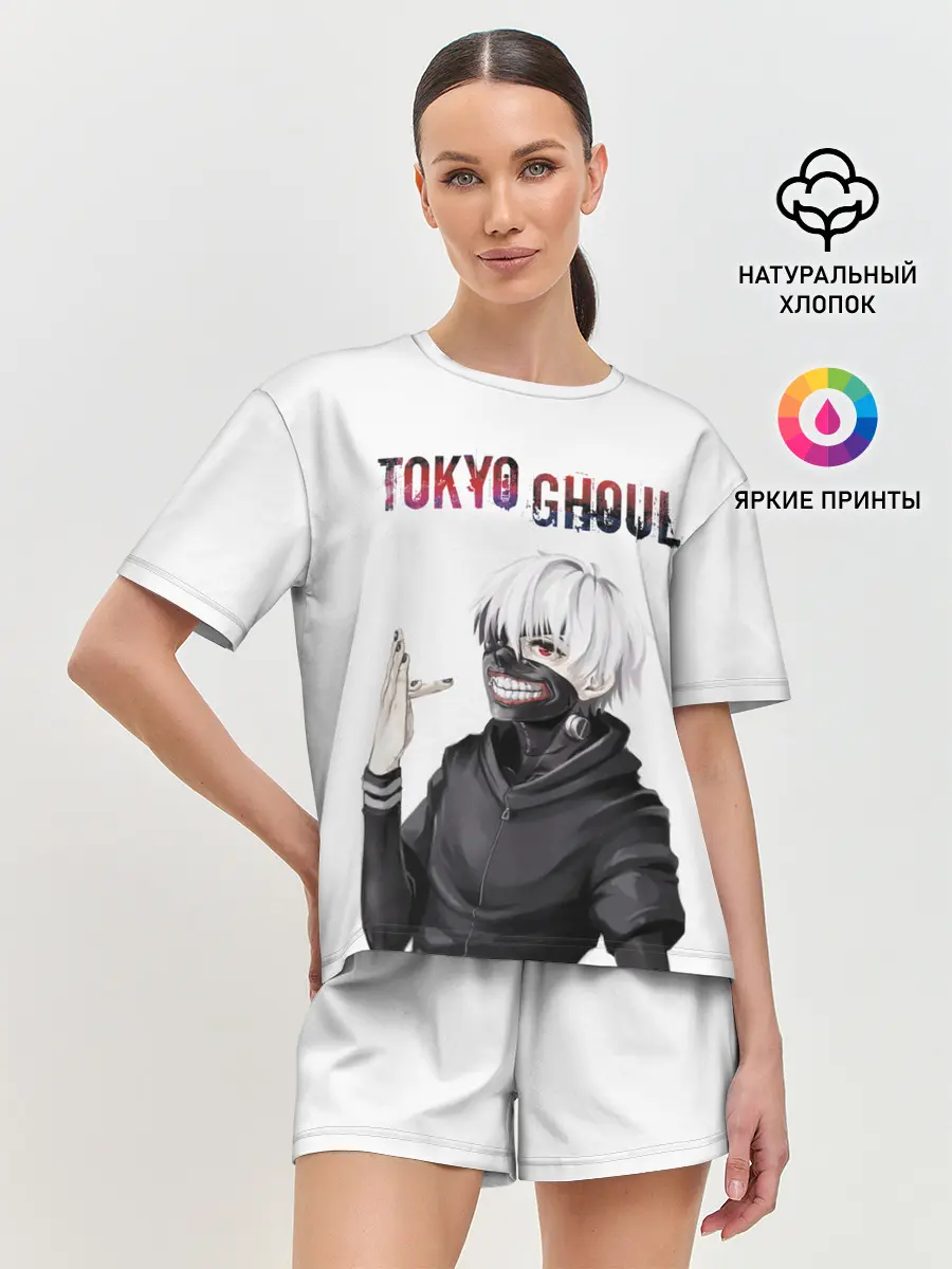 Женская пижама с шортами / Kaneki Ken в профиль