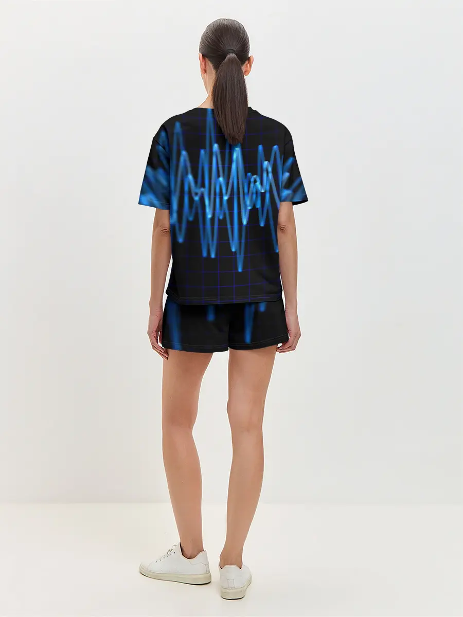 Женская пижама с шортами / Электро стиль