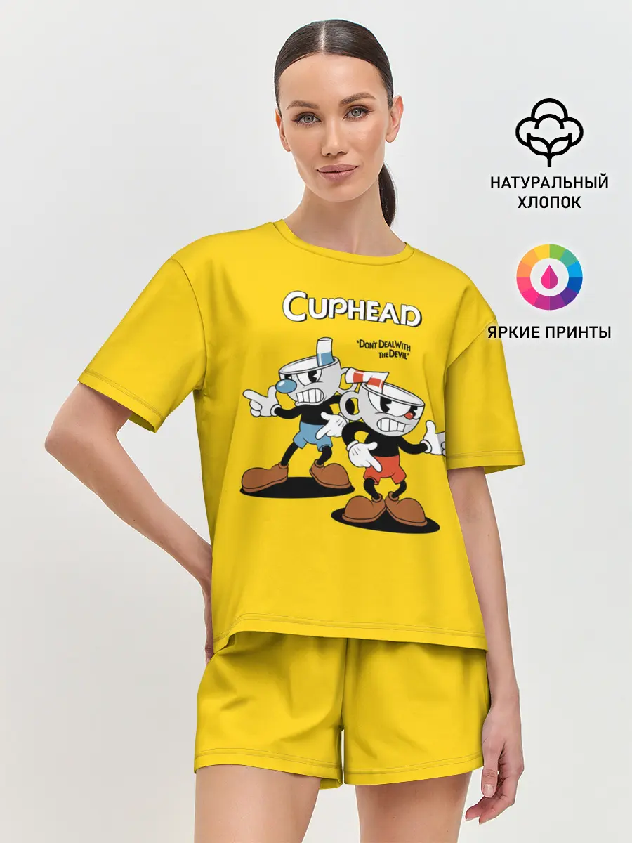 Женская пижама с шортами / Cuphead