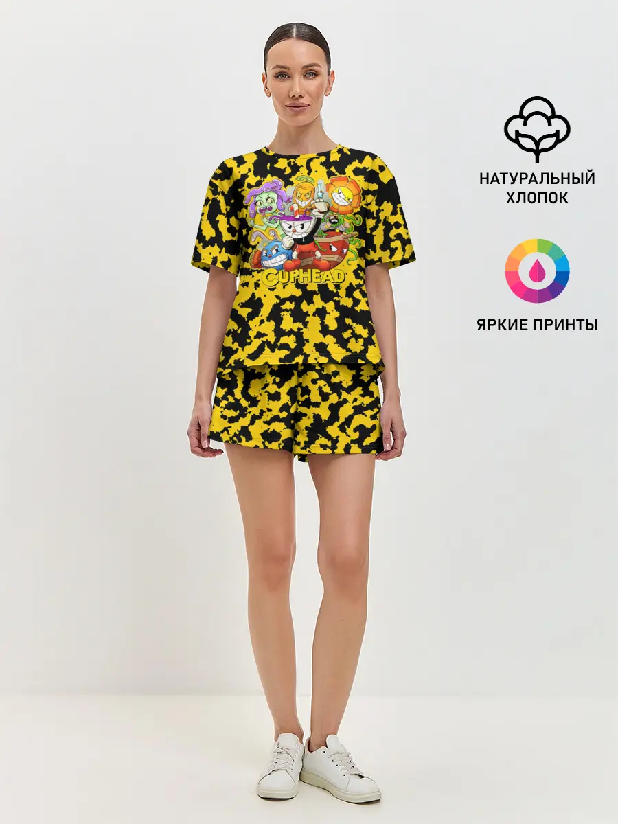 Женская пижама с шортами / Cuphead