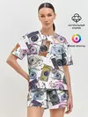 Женская пижама с шортами / Старинные фотоаппараты