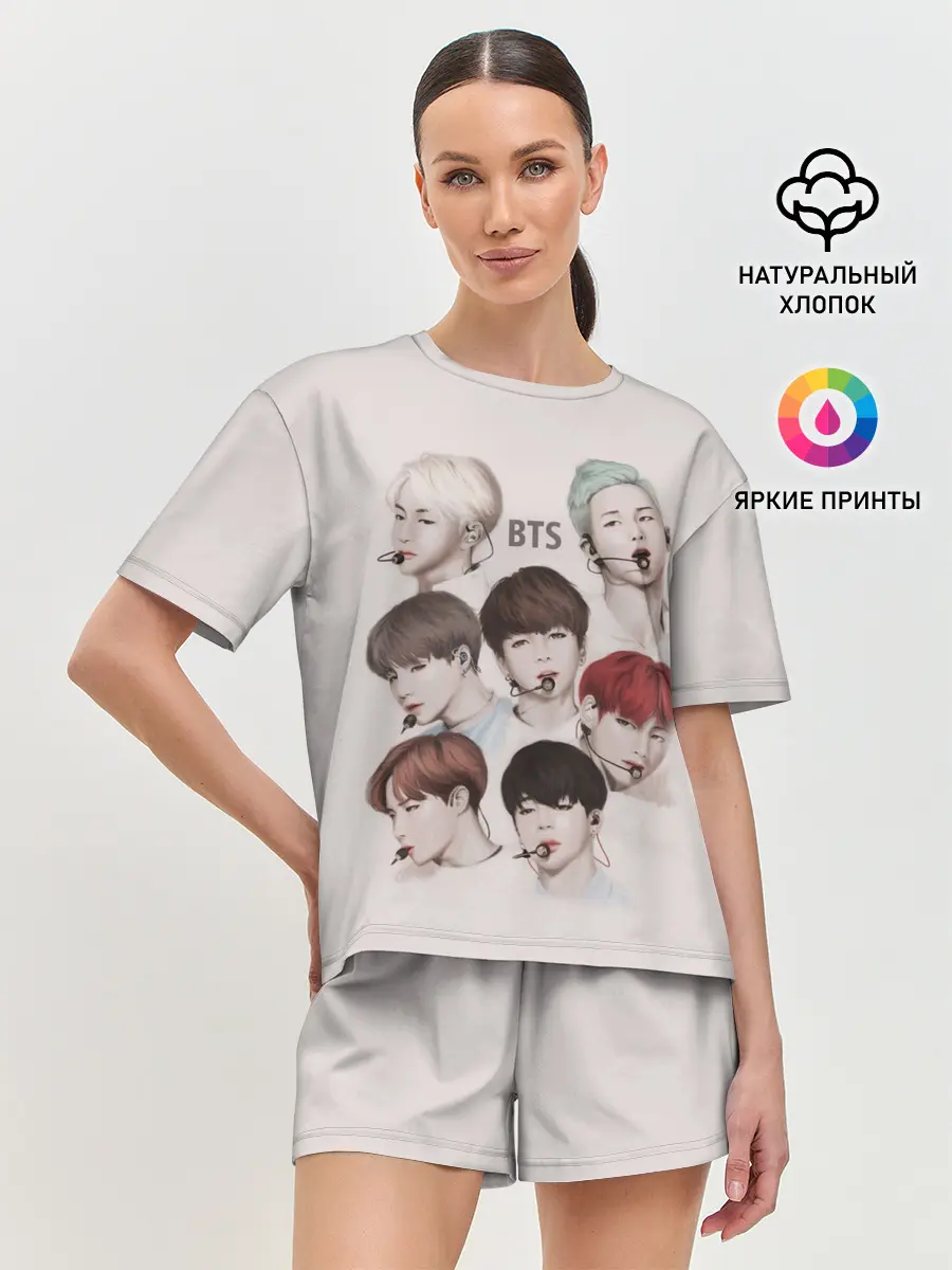 Женская пижама с шортами / BTS