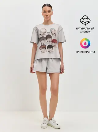 Женская пижама с шортами / BTS