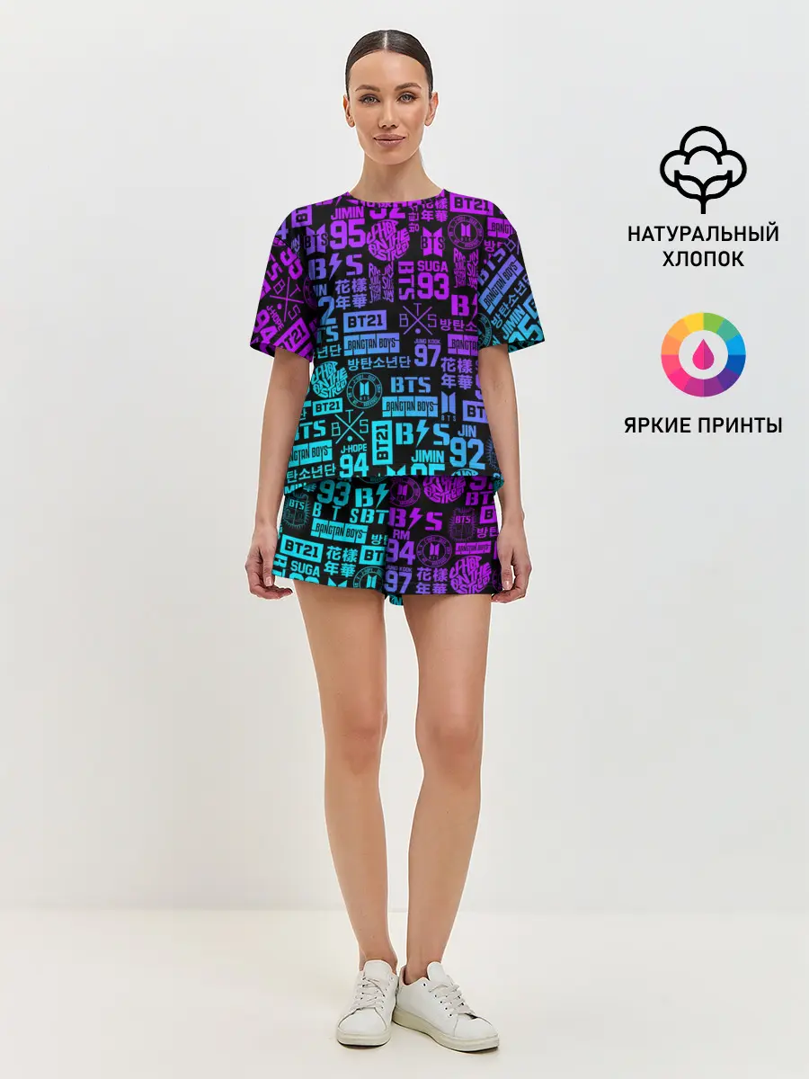 Женская пижама с шортами / BTS