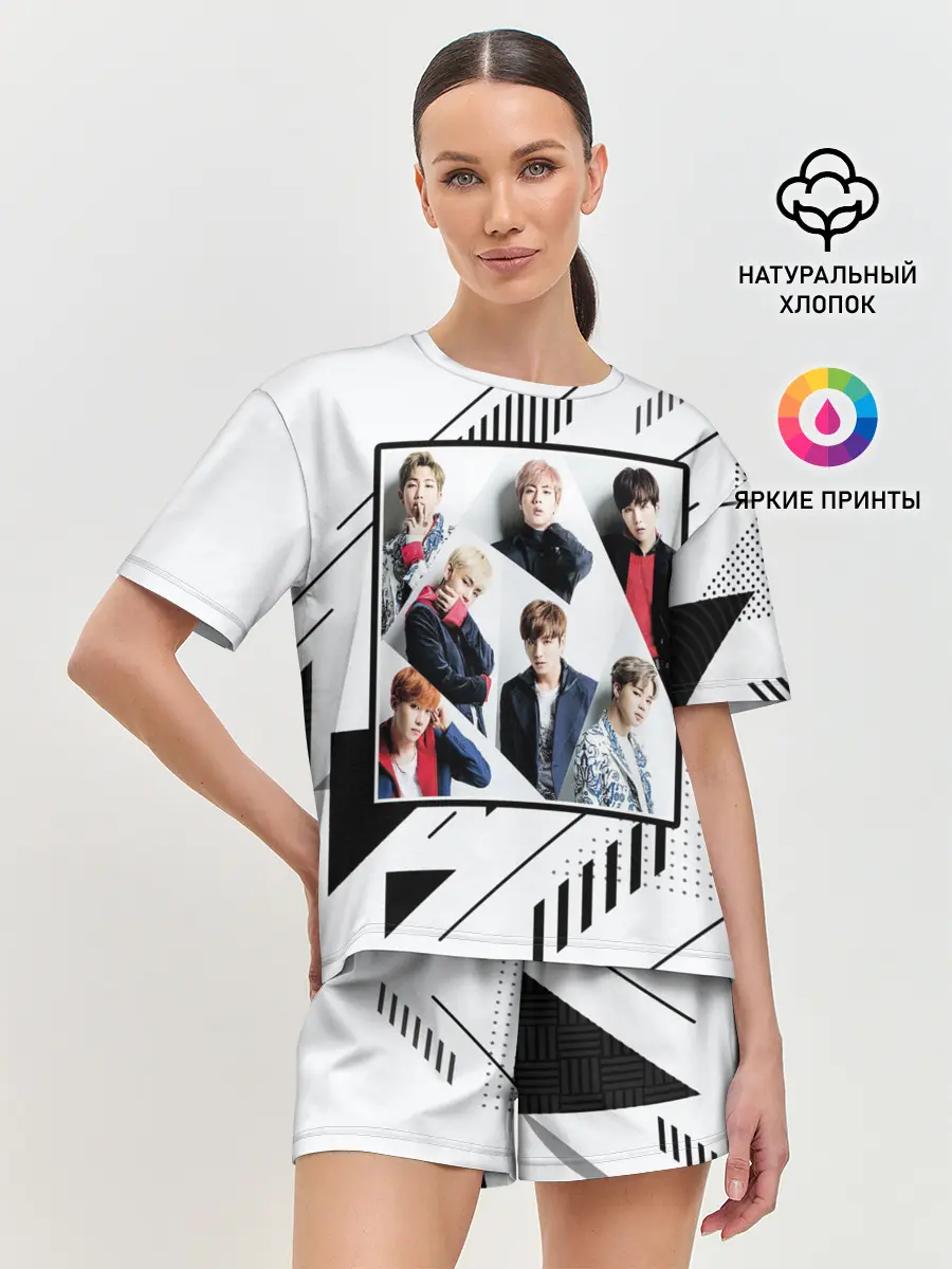 Женская пижама с шортами / BTS