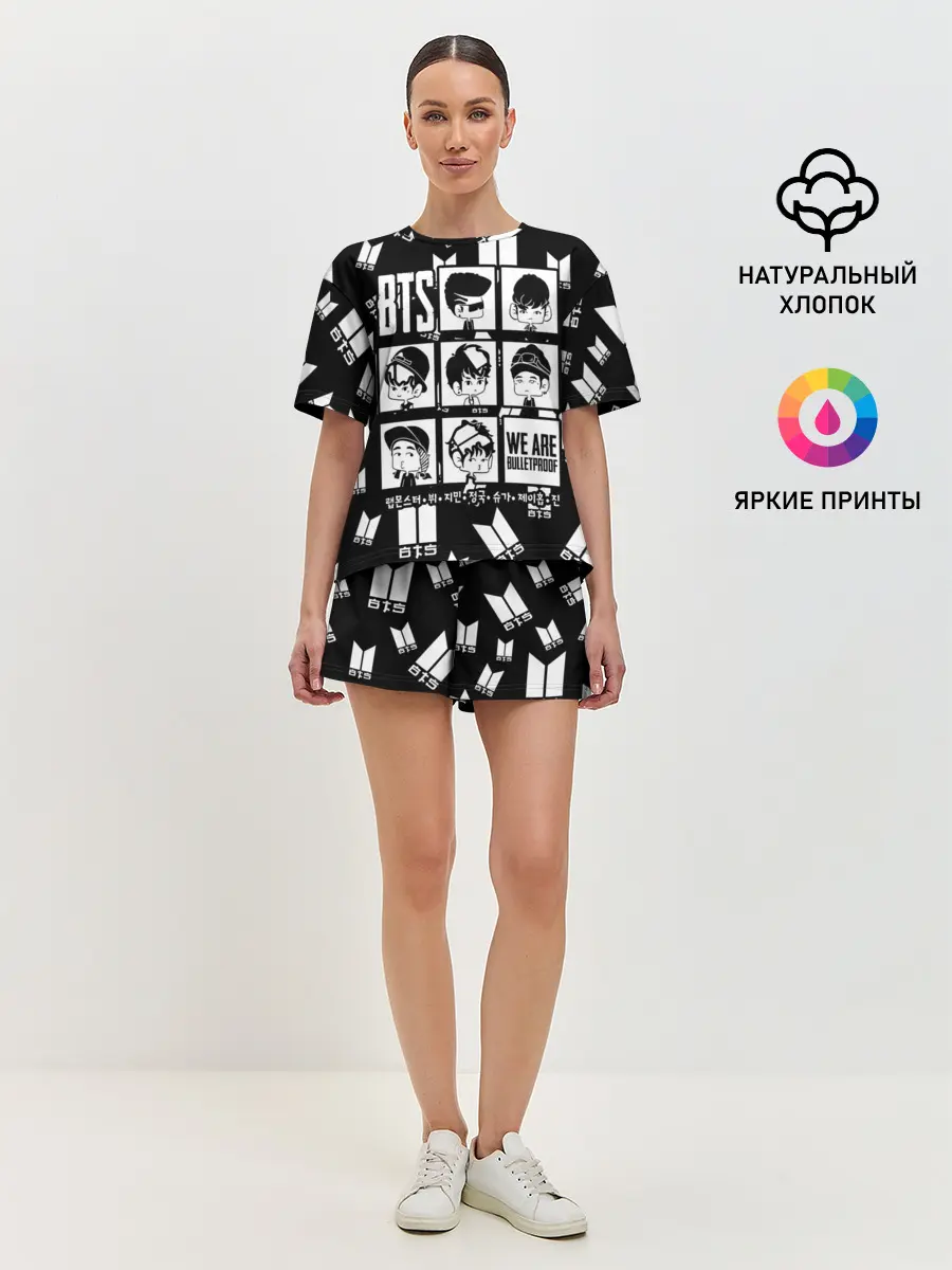 Женская пижама с шортами / BTS WE ARE BULLETPROOF