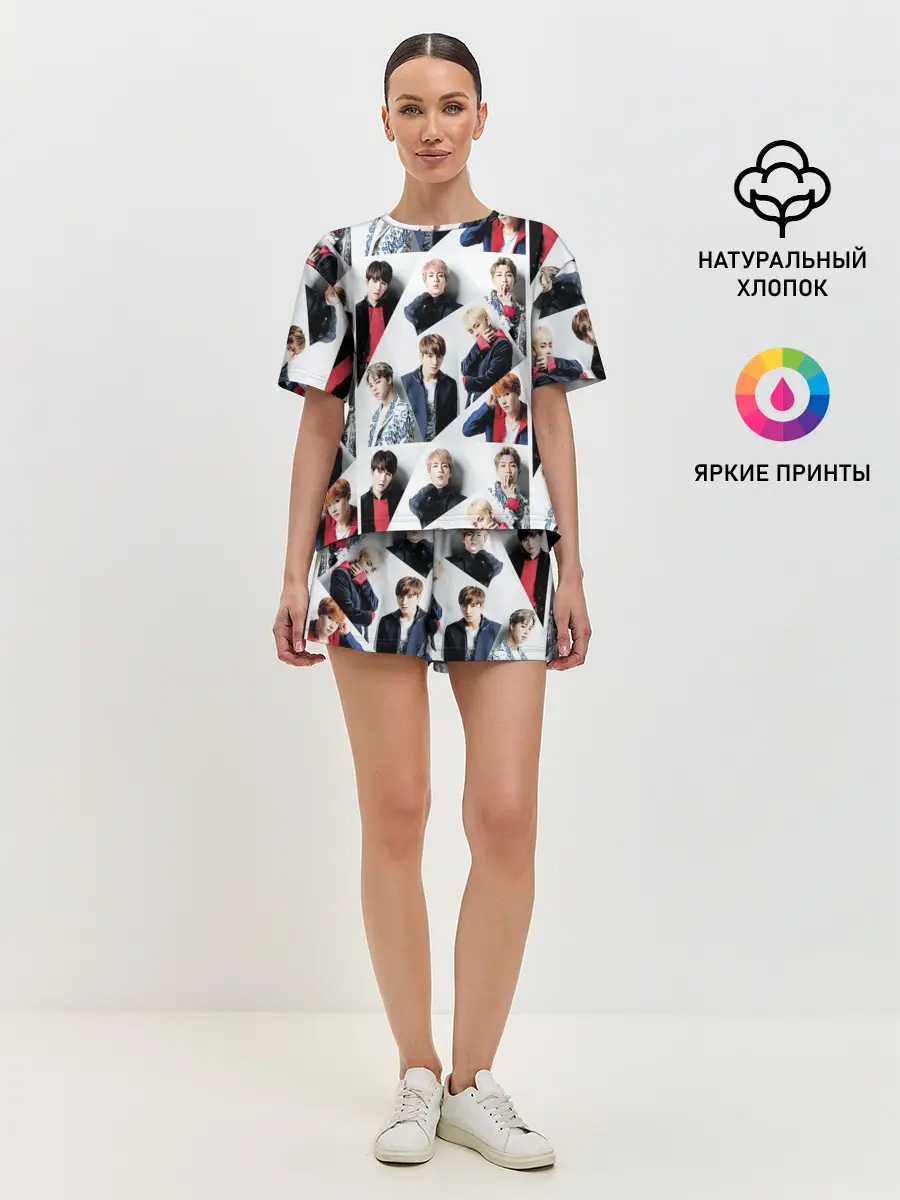 Женская пижама с шортами / BTS COLLAGE