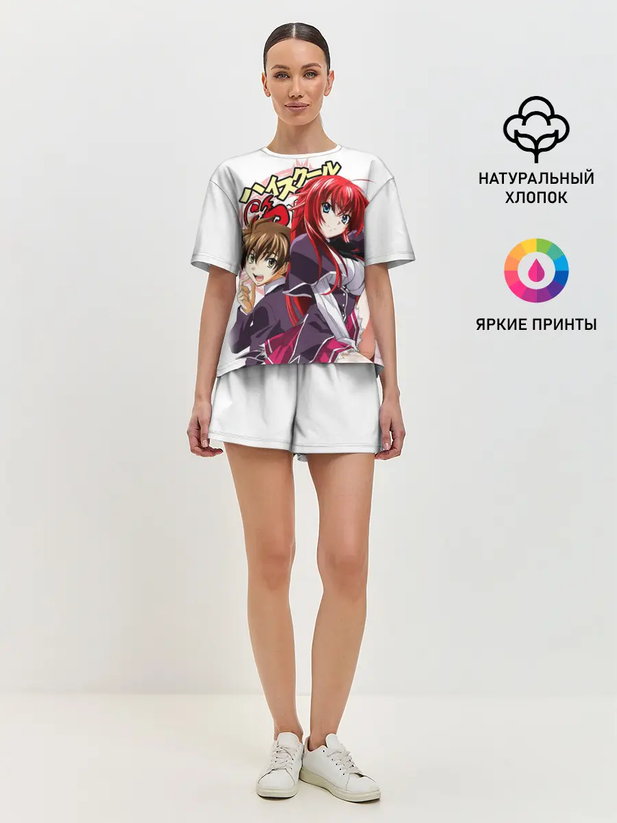 Женская пижама с шортами / Старшая школа аниме