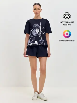 Женская пижама с шортами / Грустный Ято. Бездомный Бог