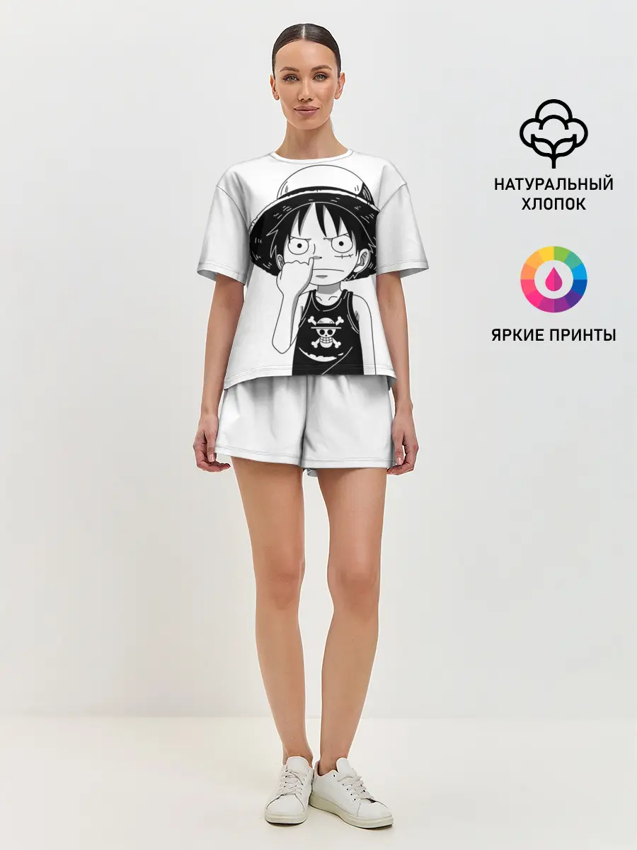 Женская пижама с шортами / палец в носу One Piece