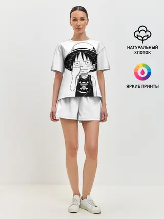 Женская пижама с шортами / палец в носу One Piece