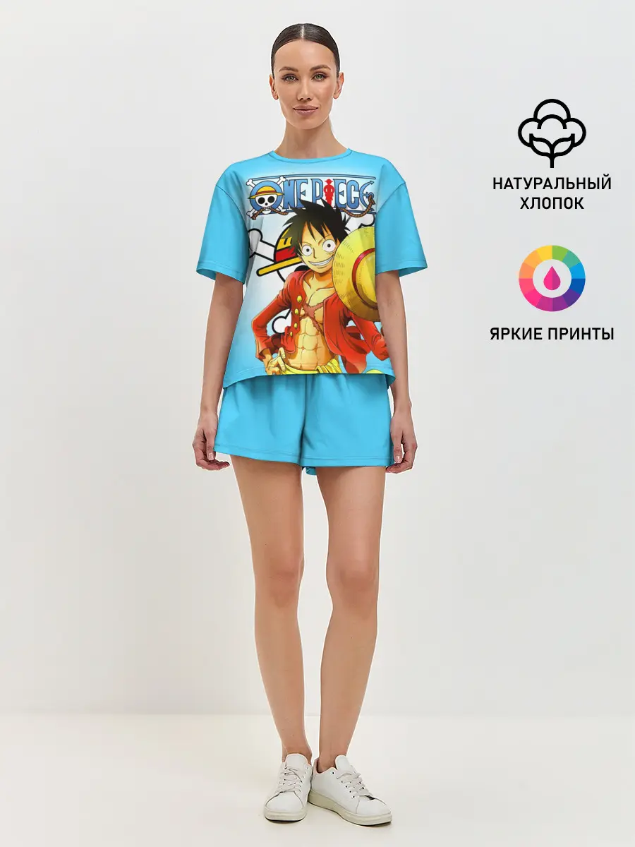 Женская пижама с шортами / One Piece шляпа