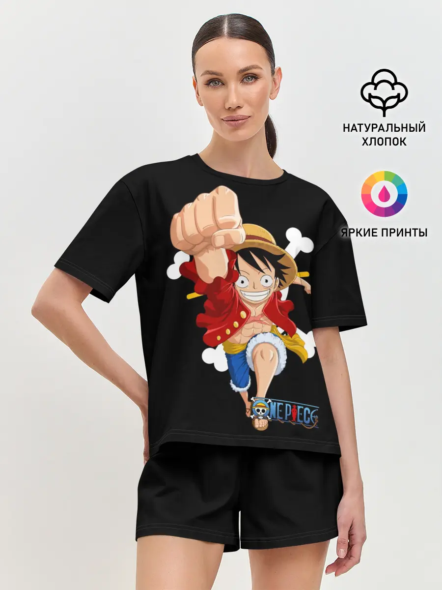 Женская пижама с шортами / удар One Piece
