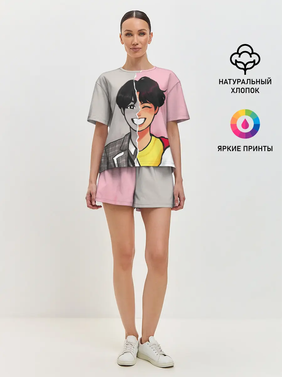 Женская пижама с шортами / K-Pop