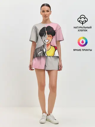 Женская пижама с шортами / K-Pop