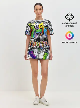 Женская пижама с шортами / city street