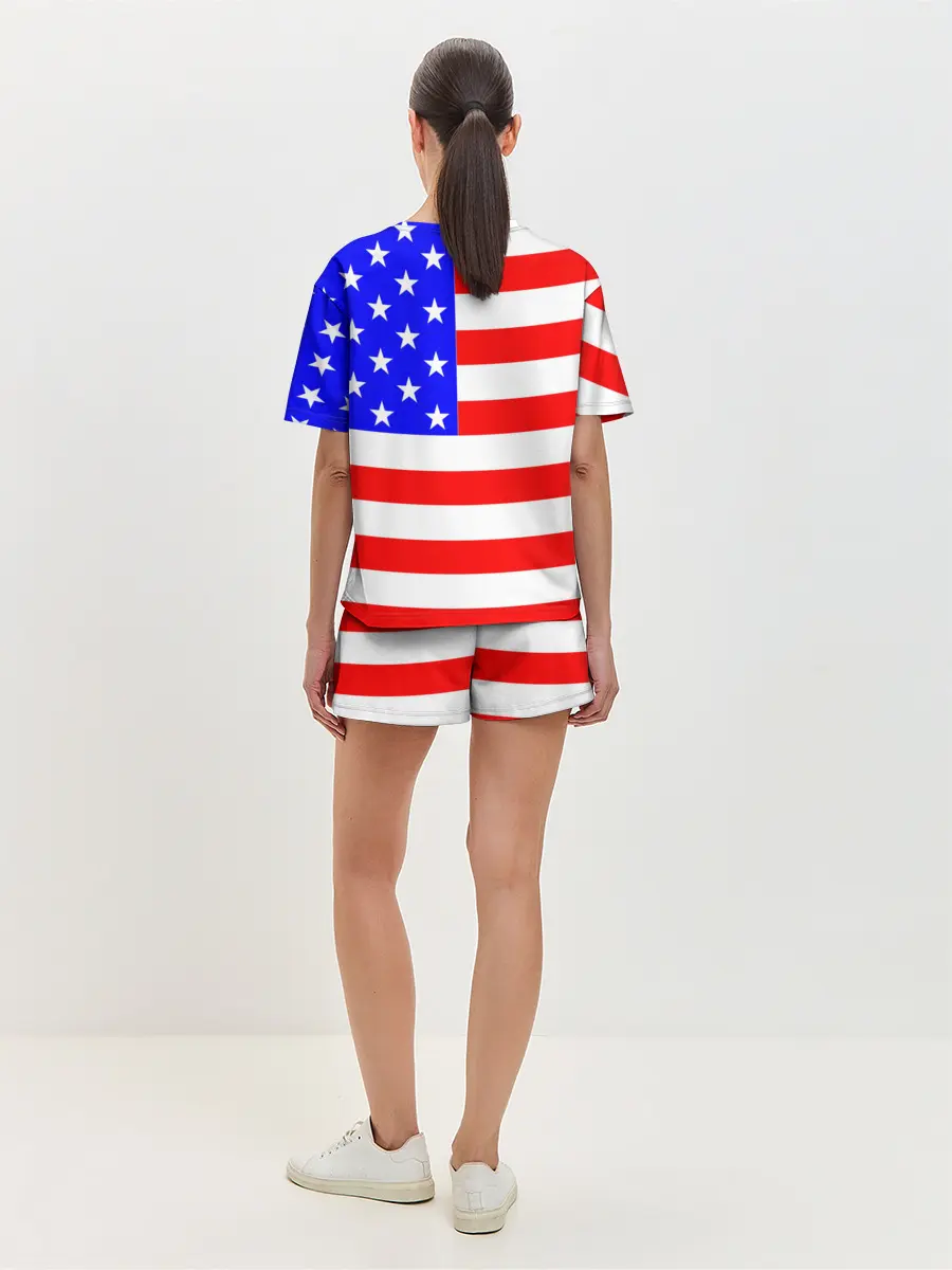 Женская пижама с шортами / АМЕРИКАНСКИЙ ФЛАГ