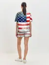 Женская пижама с шортами / Америка Флаг