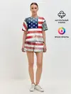 Женская пижама с шортами / Америка Флаг