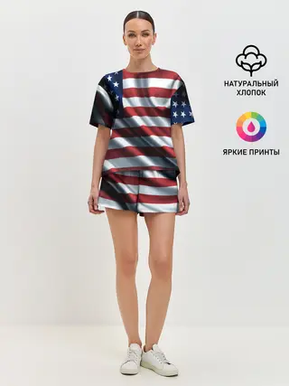 Женская пижама с шортами / Символика Америки