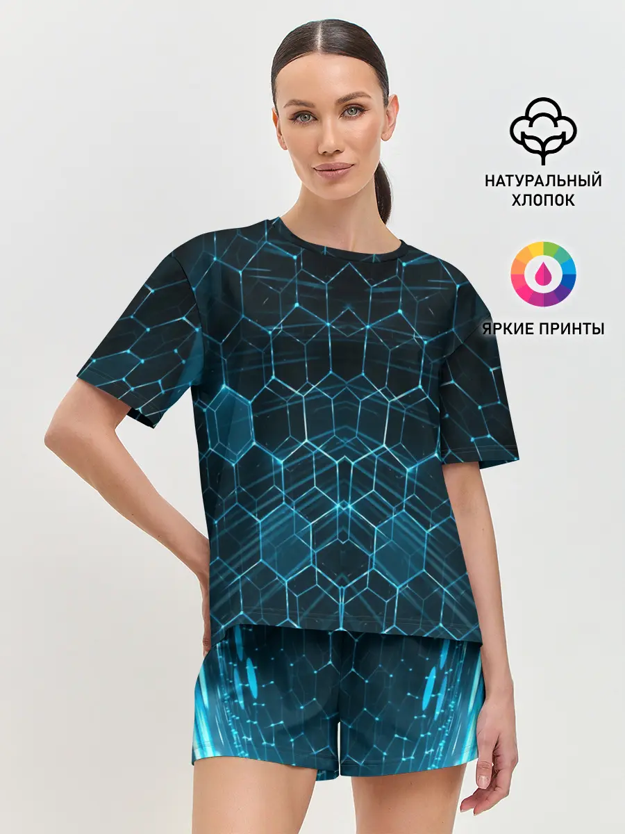 Женская пижама с шортами / НЕОНОВАЯ БРОНЯ