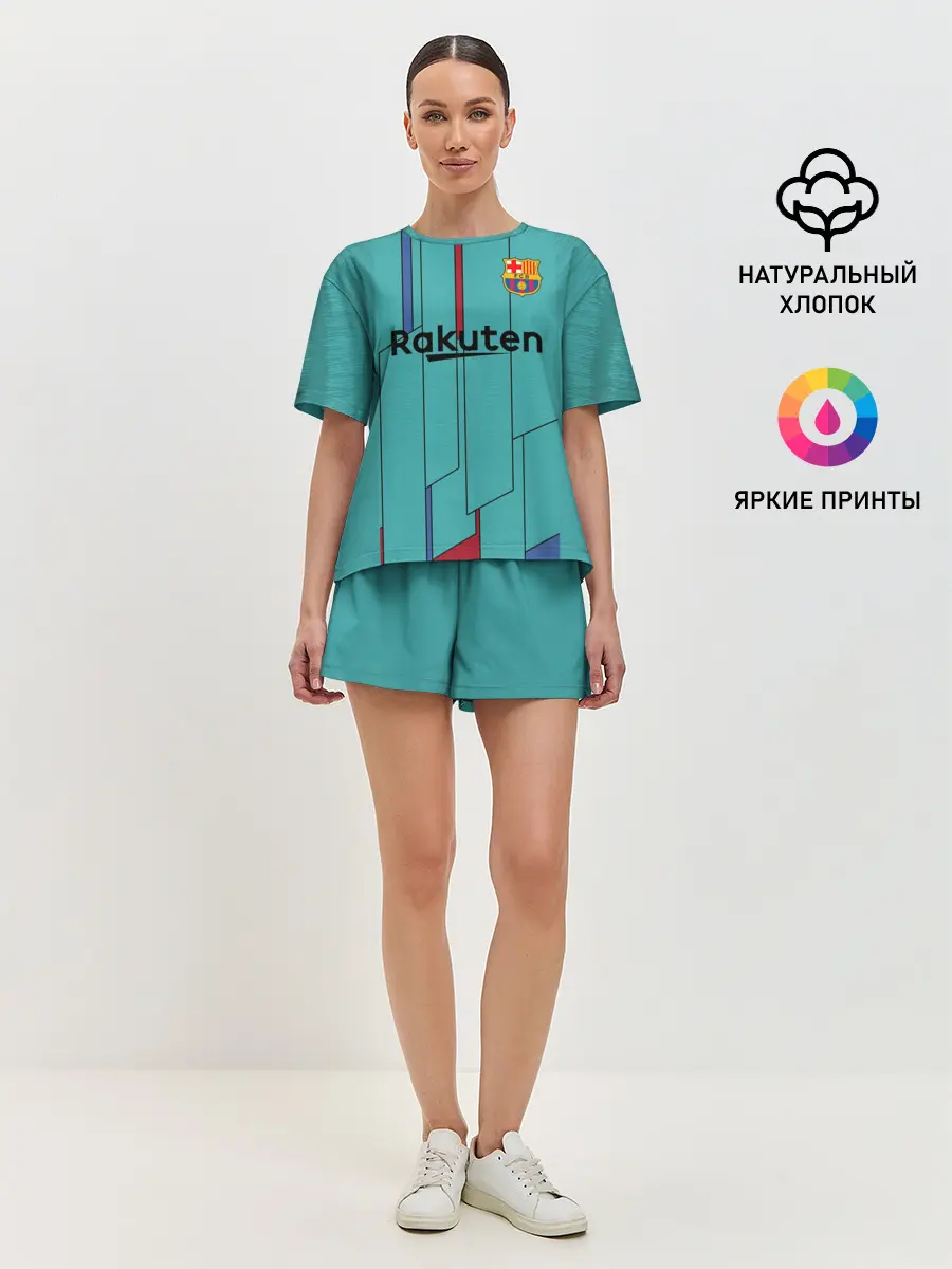 Женская пижама с шортами / Messi away 19-20