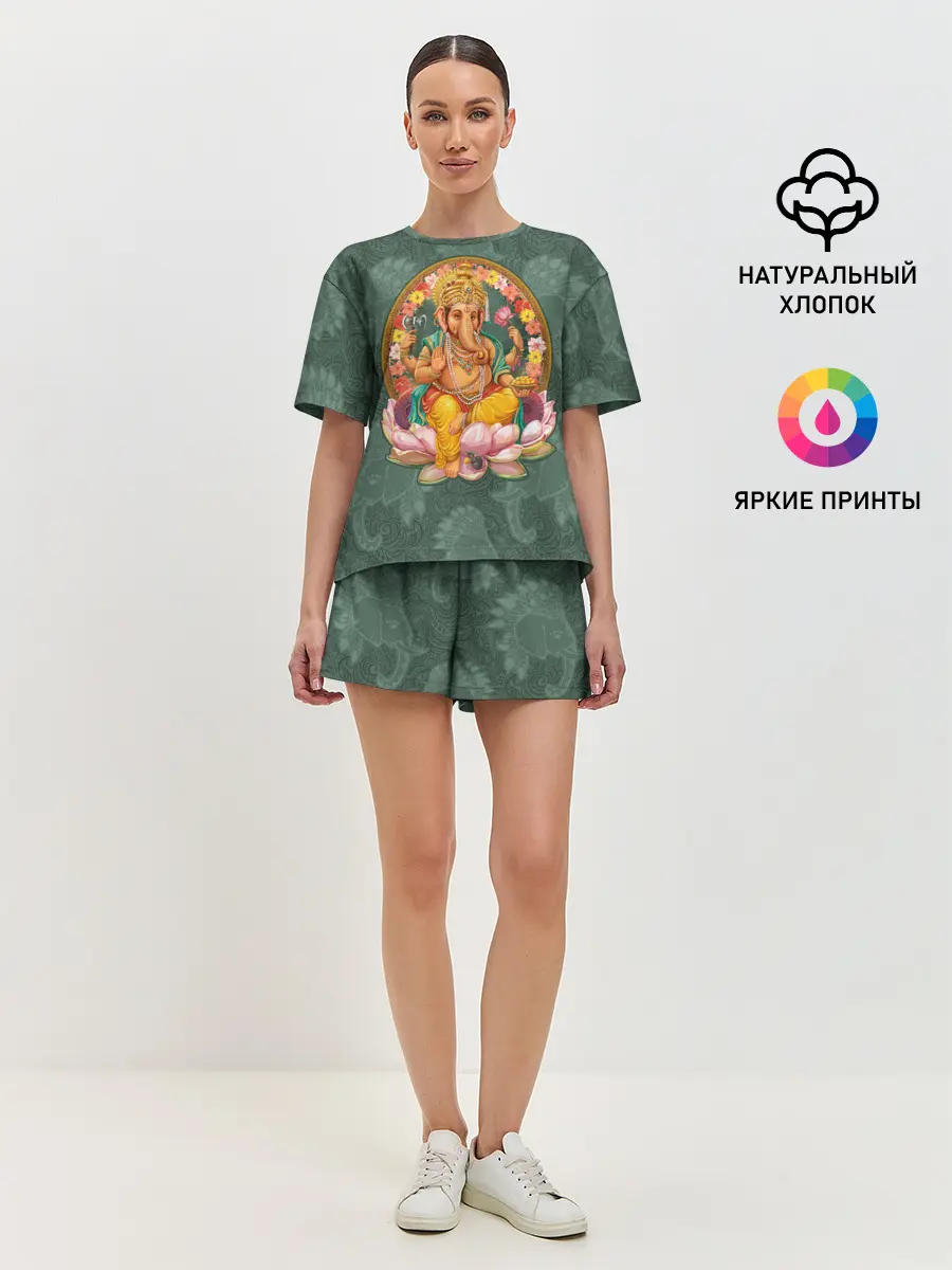 Женская пижама с шортами / Ганеша